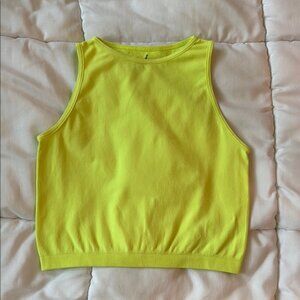 Intimately Free People Neon Yellow Fitted Top
